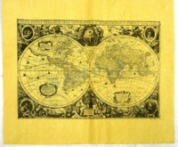 Map of the World 1651 Aged Copy